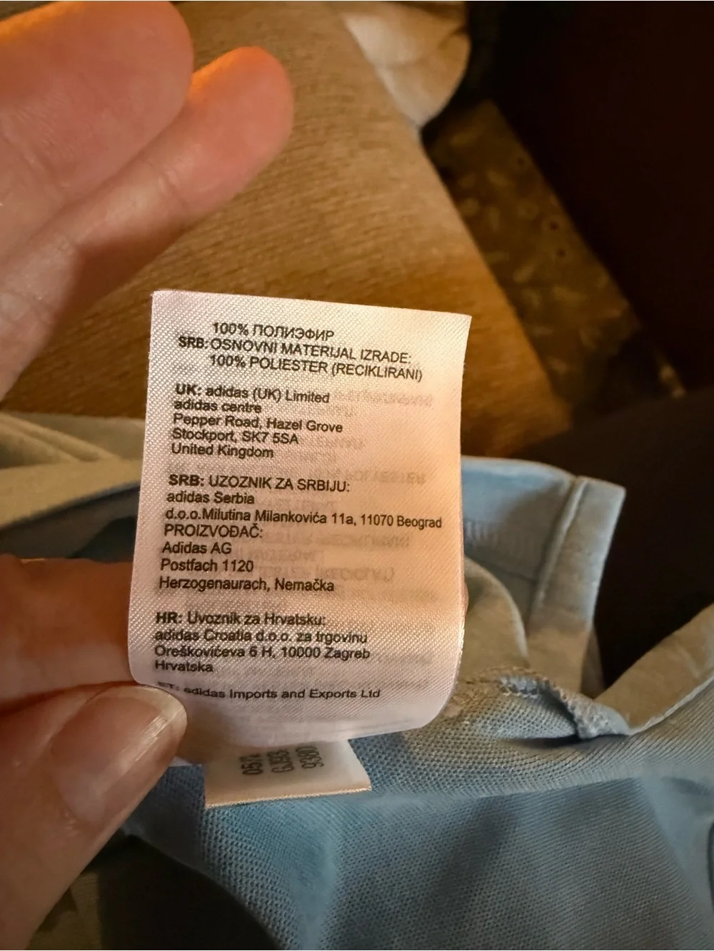 adidas Men’s Light Blue Polo Shirt